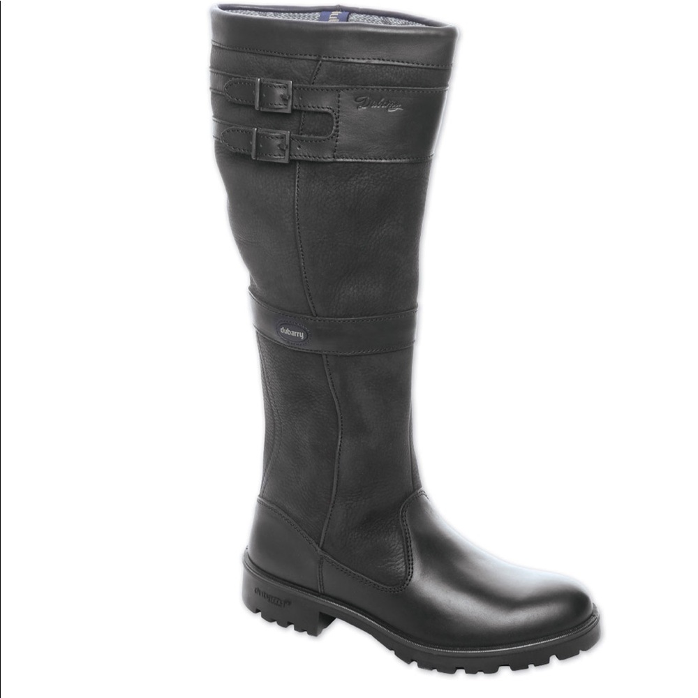 DUBARRY Longford Black Leather Boots EU38 US7 UK5